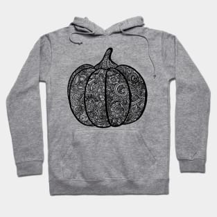 Pumpkin Zentangle - Black Lace Hoodie